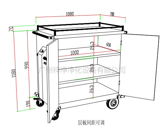 無菌物品運(yùn)送車、回收車、下送車、電動運(yùn)送車、密封車設(shè)計(jì)圖